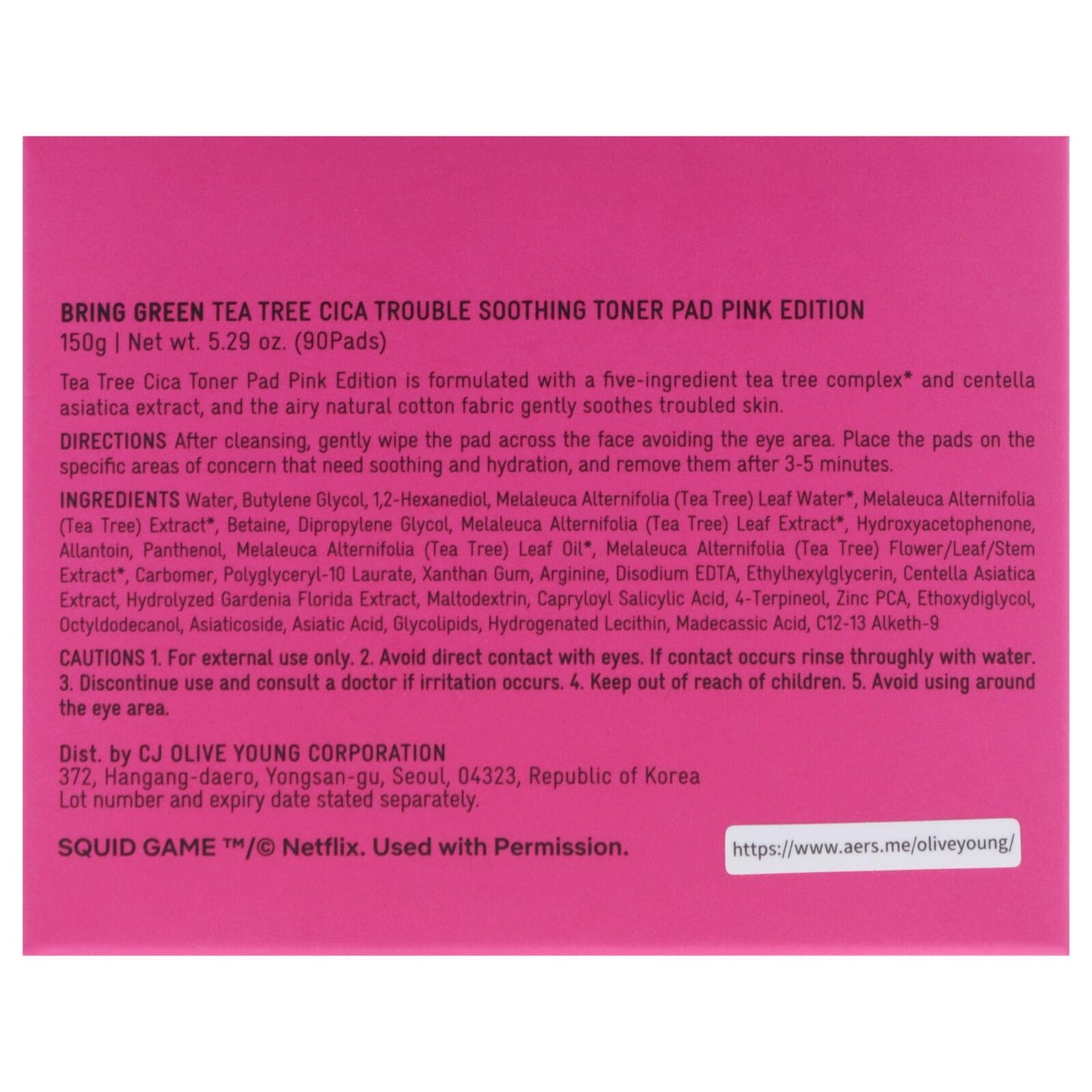 BringGreen - Trouble Soothing Toner Pad - Pink Edition Tea Tree - 90 pc