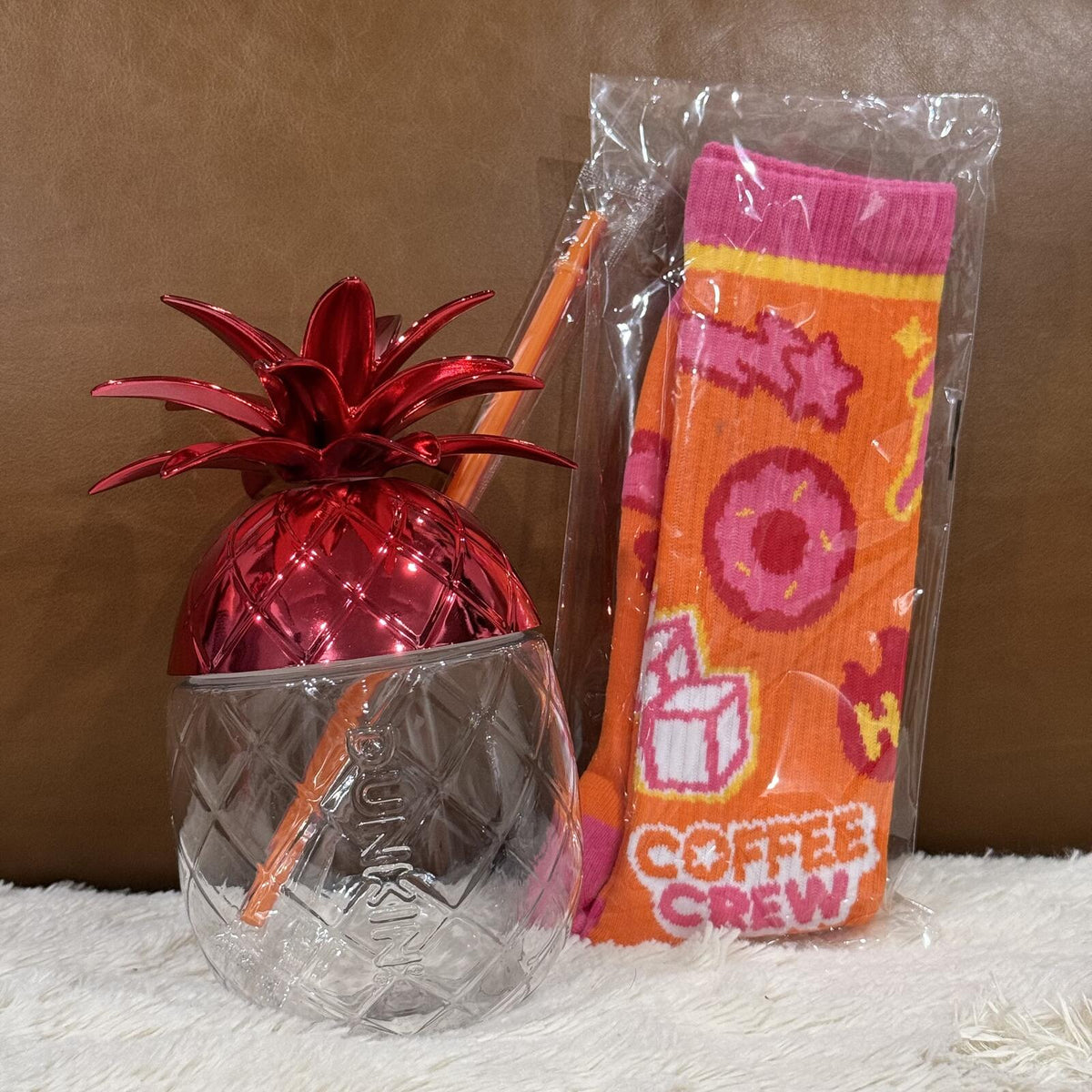 Dunkin - Pineapple Cup & Socks Bundle - Limited Edition