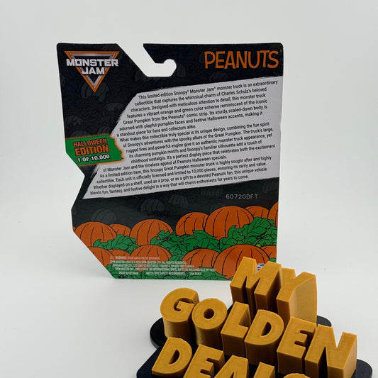 Monster Jam - 2026 Peanuts Snoopy Great Pumpkin Halloween 1:64 Truck LE 10,000
