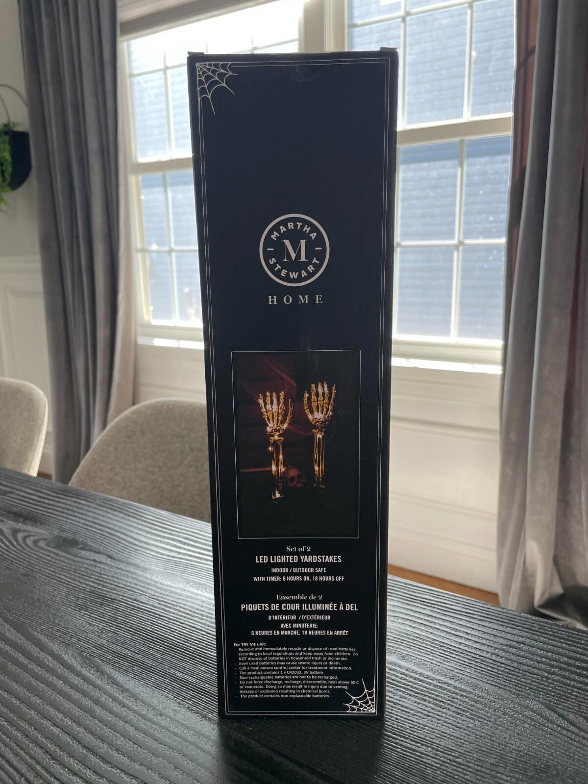 Martha Stewart - 2 Lighted Skeleton Arm Yardsticks - LED