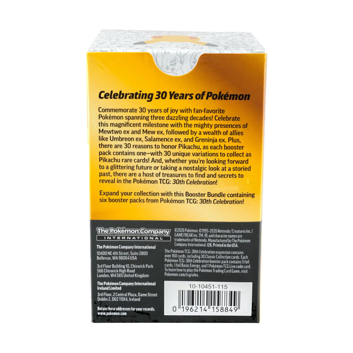 Pokémon TCG: 30th Celebration Booster Bundle 2-Pack Bundle - Sealed