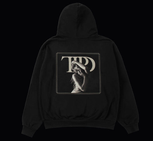 Taylor Swift - The Tortured Poets Department Black Hoodie - Small