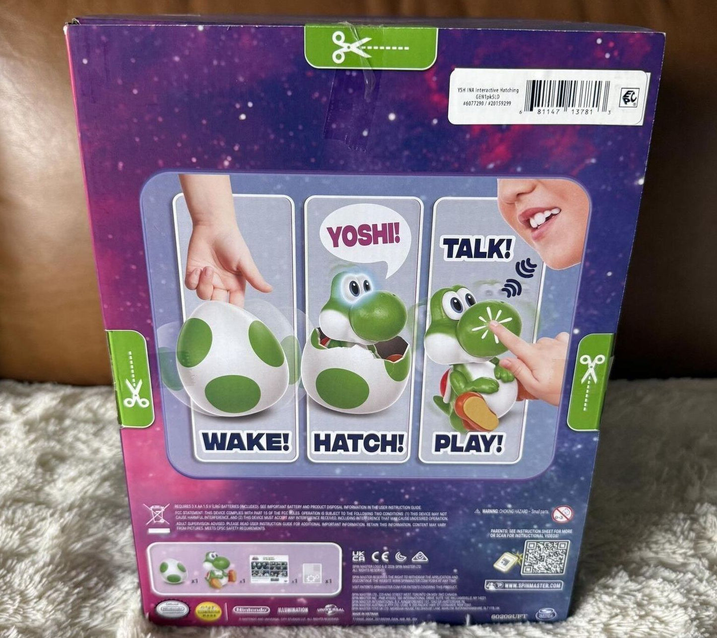 Hatchin' Yoshi The Super Mario Galaxy Movie - Interactive Yoshi Figure