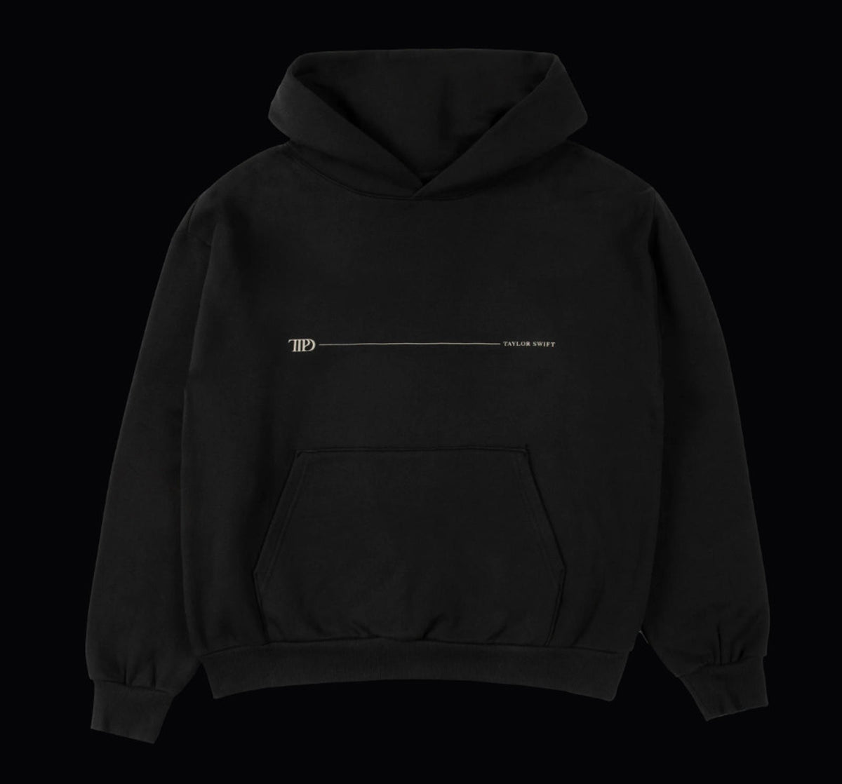 Taylor Swift - The Tortured Poets Department Black Hoodie - Small