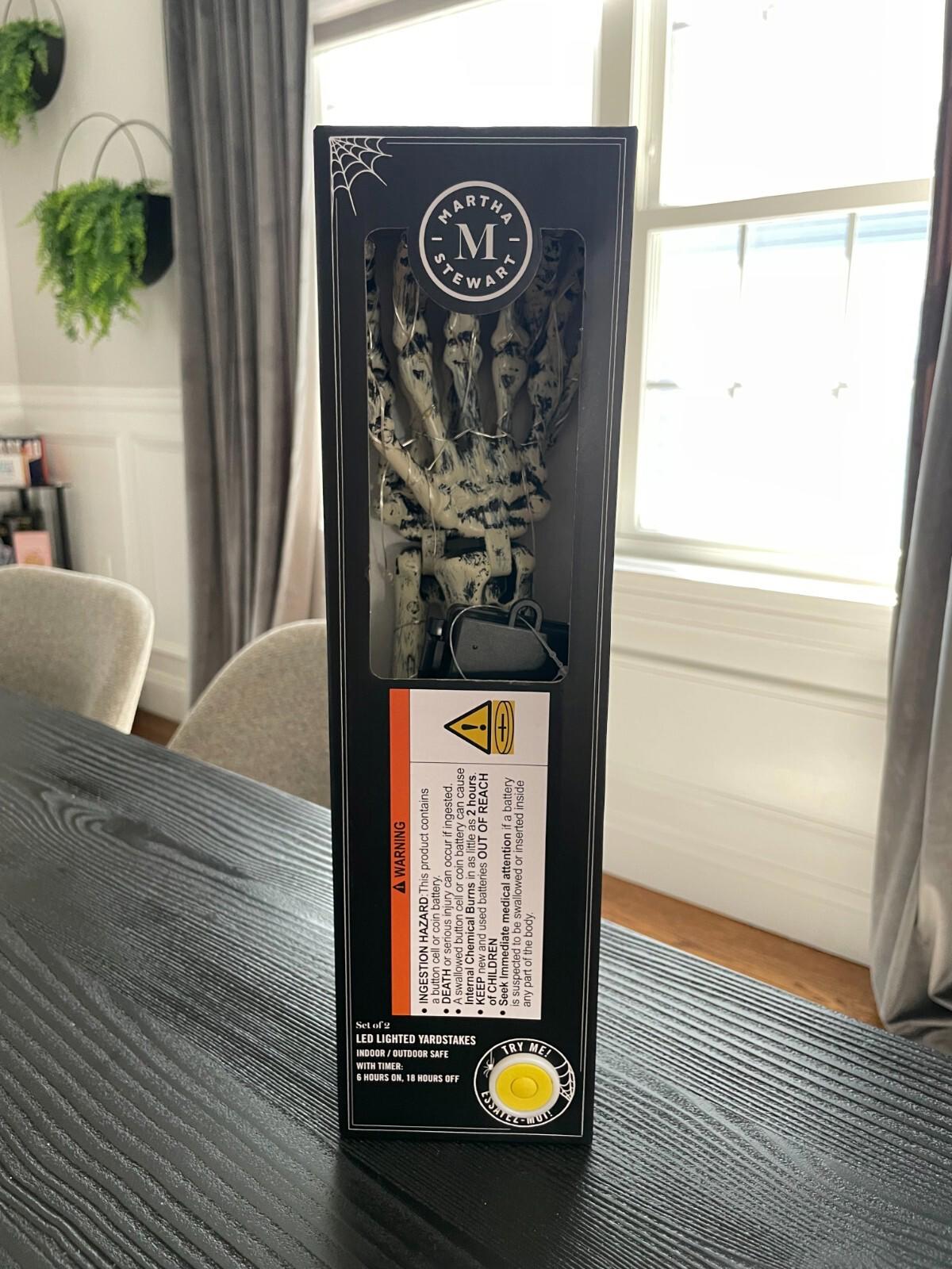 Martha Stewart - 2 Lighted Skeleton Arm Yardsticks - LED