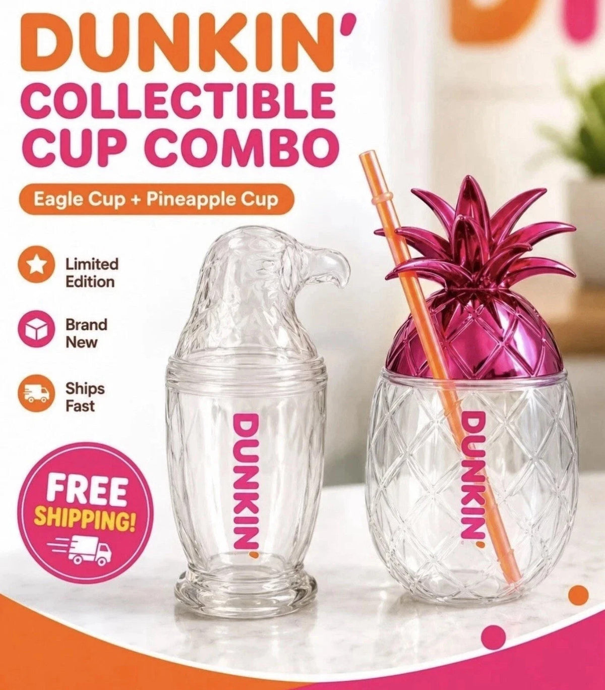 Dunkin - Pineapple Cup And Eagle Cup Limited Edition 2026