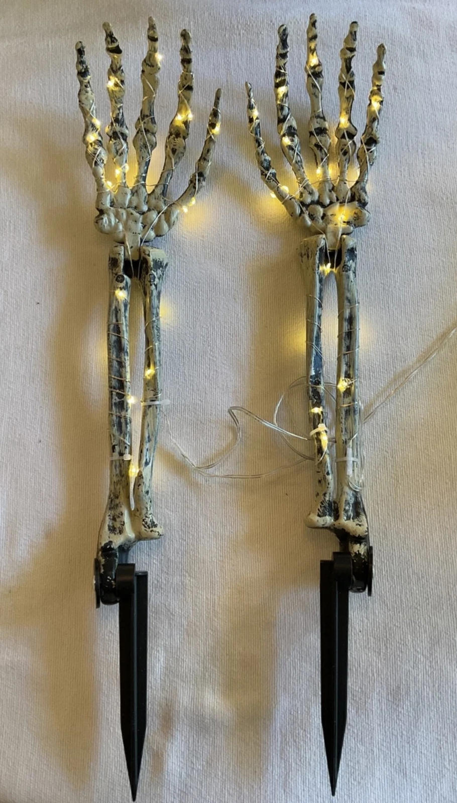 Martha Stewart - 2 Lighted Skeleton Arm Yardsticks - LED