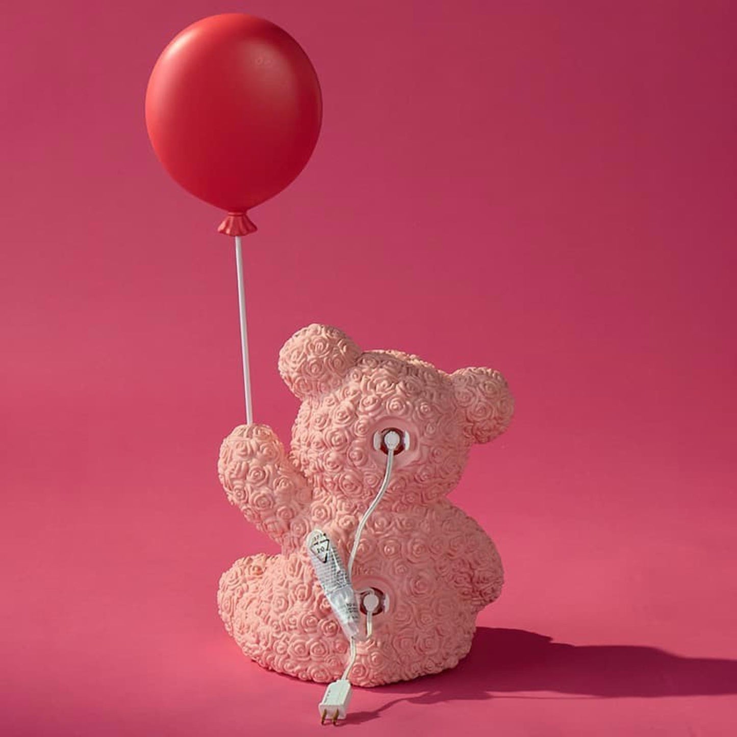 Cracker Barrel - Valentine's Day Rose Teddy Bear w/Balloon - Lighted Blow Mold