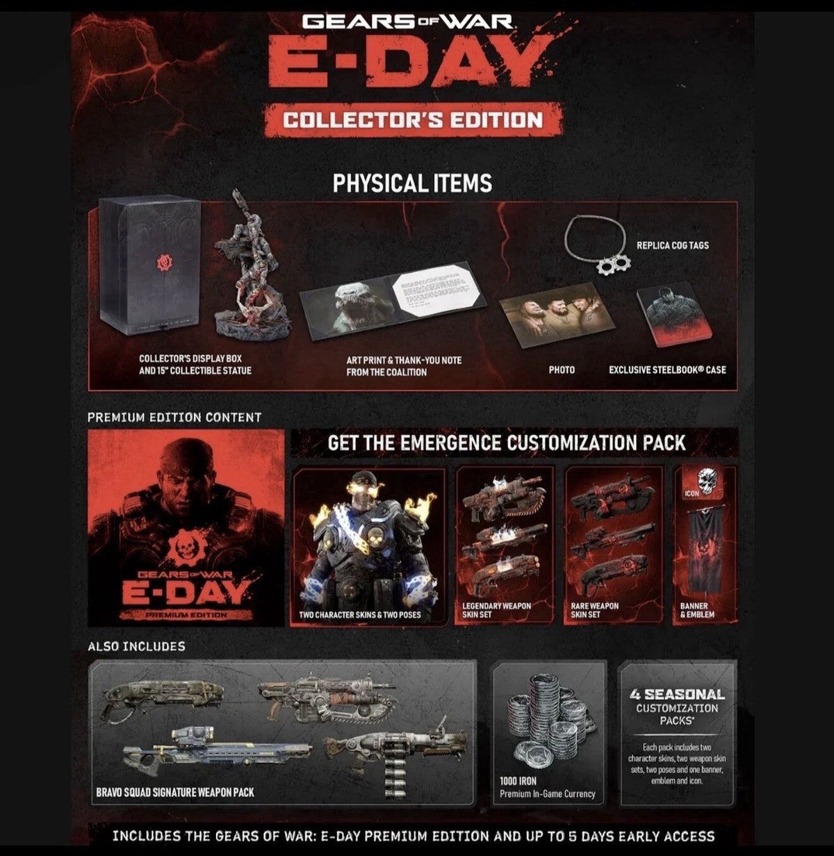 Gears of War: E-DAY - Collector's Edition - Xbox Series X - + Beta Access
