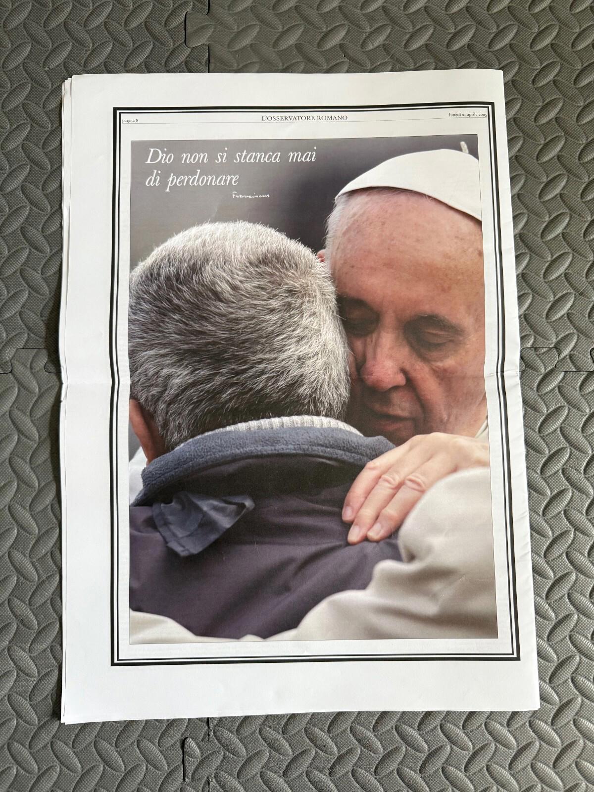 L'OSSERVATORE ROMA - Pope Francis Death - Official Copy