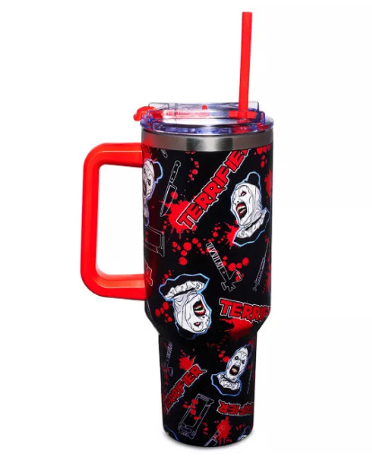 Terrifier Icons Travel Tumbler with Straw - 40 oz