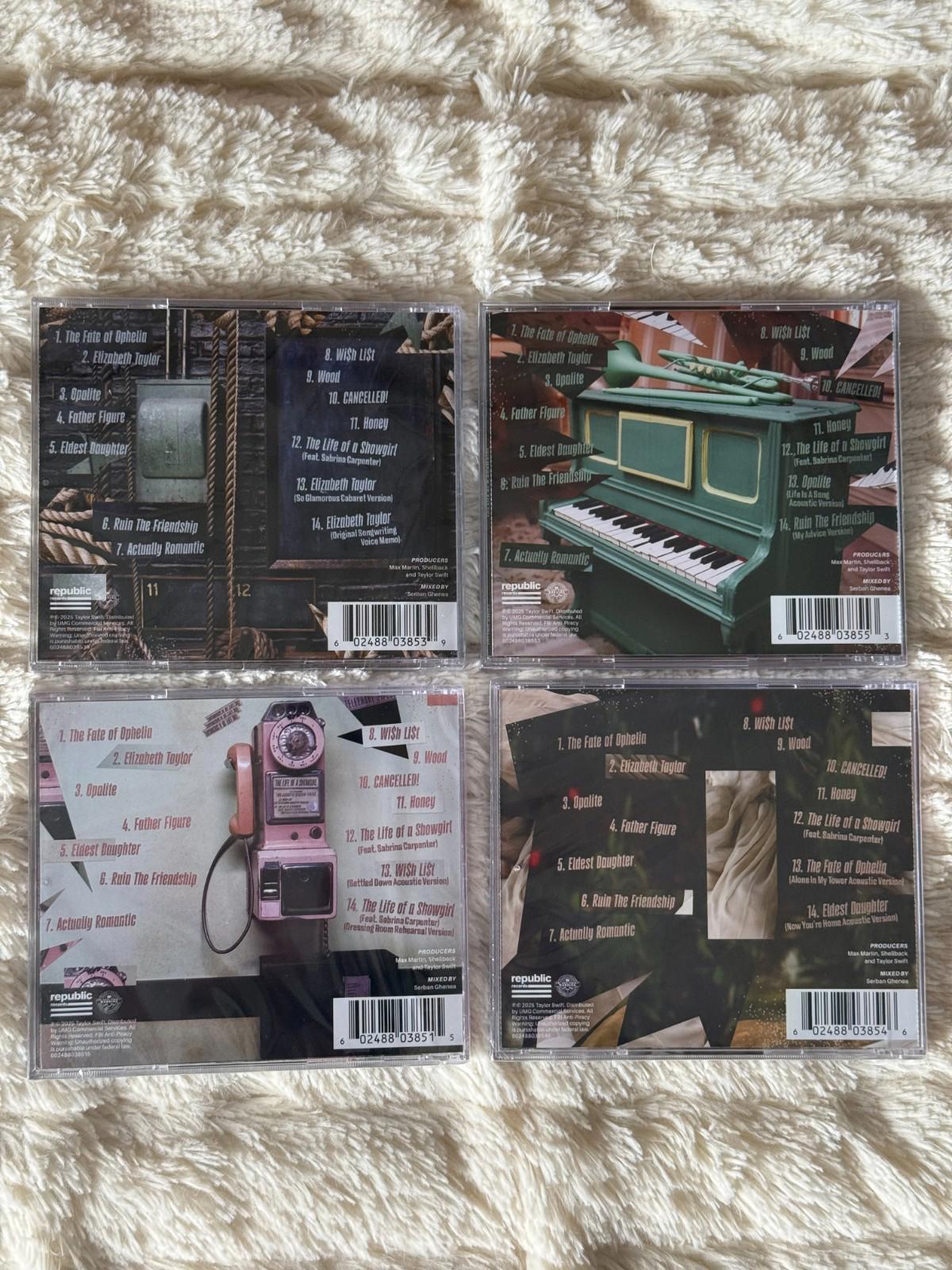 Taylor Swift - The Life Of A Show Girl - Bonus Acoustic Tracks -CDs (4)