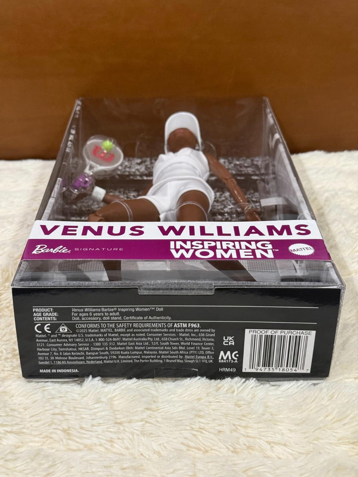 2025 Venus Williams Barbie Tennis Uniform Doll - HRM49