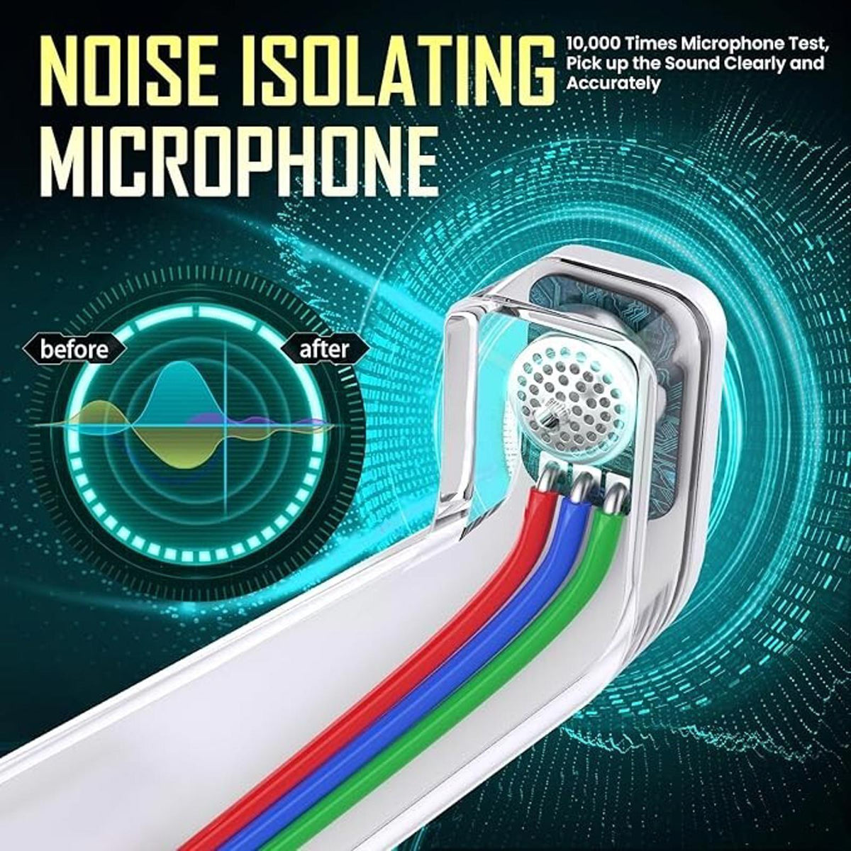 Wireless Gaming Headset w/ Noise Canceling for PS5 PC PS4