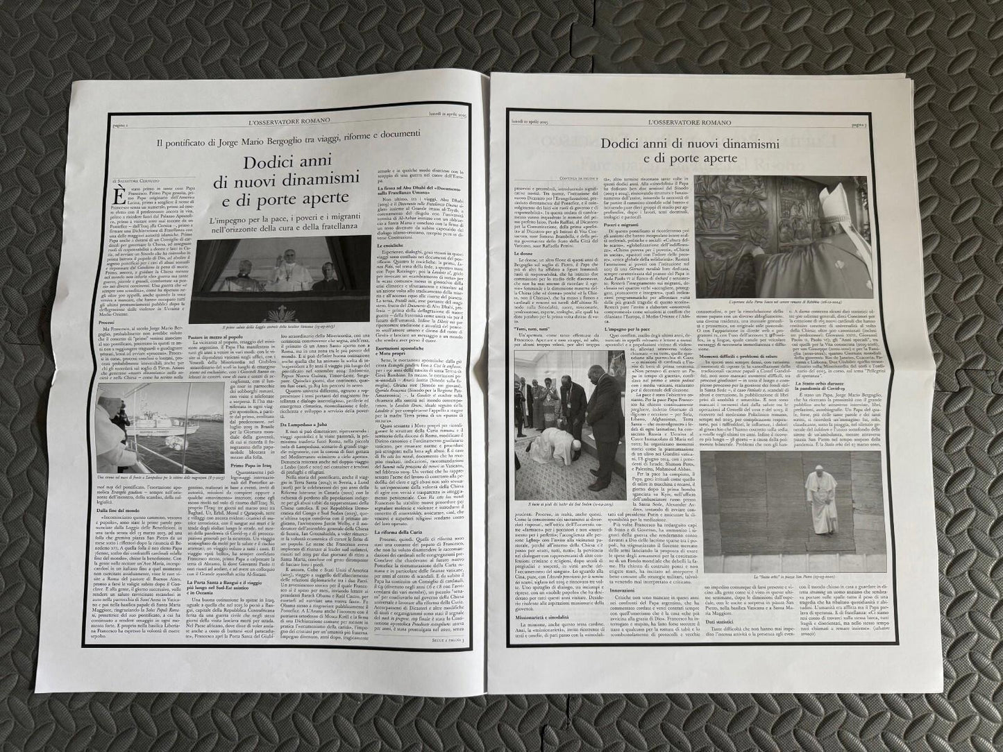 L'OSSERVATORE ROMA - Pope Francis Death - Official Copy