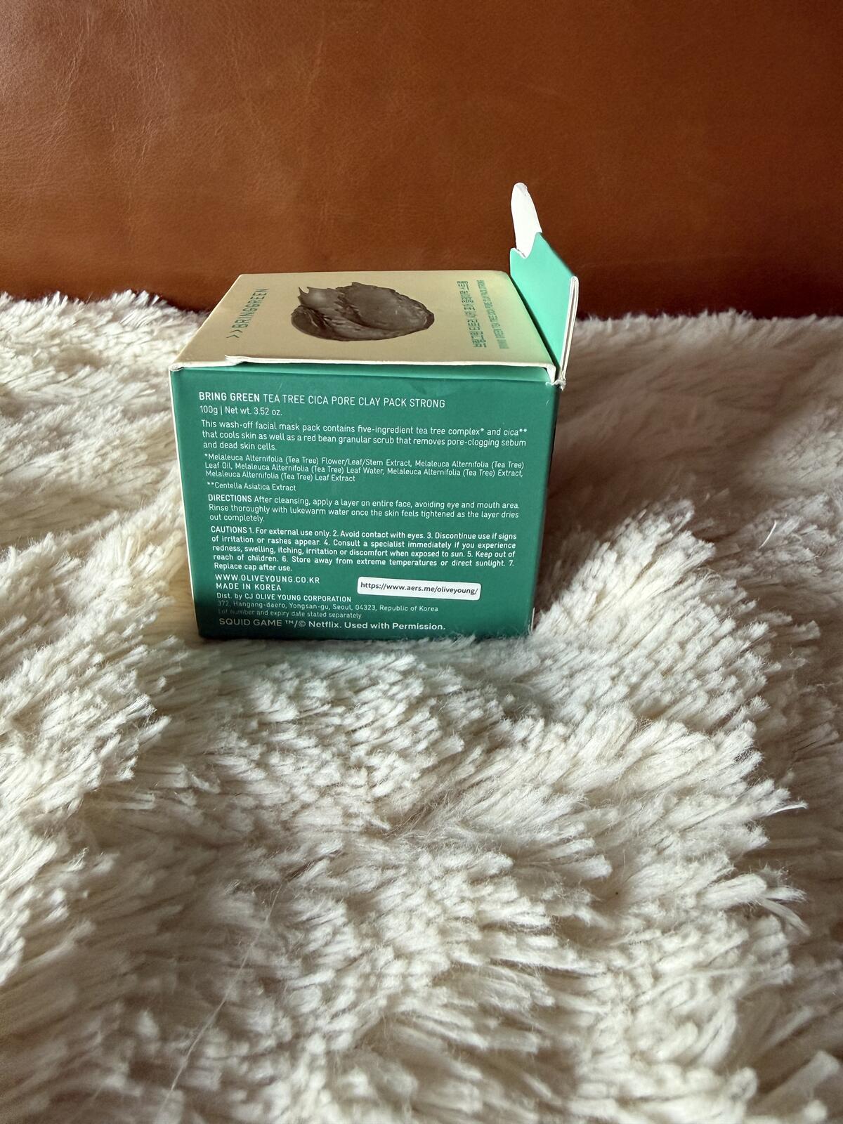 BringGreen - Squid Games -Tea Tree Cica Pore Clay Pack - 100g