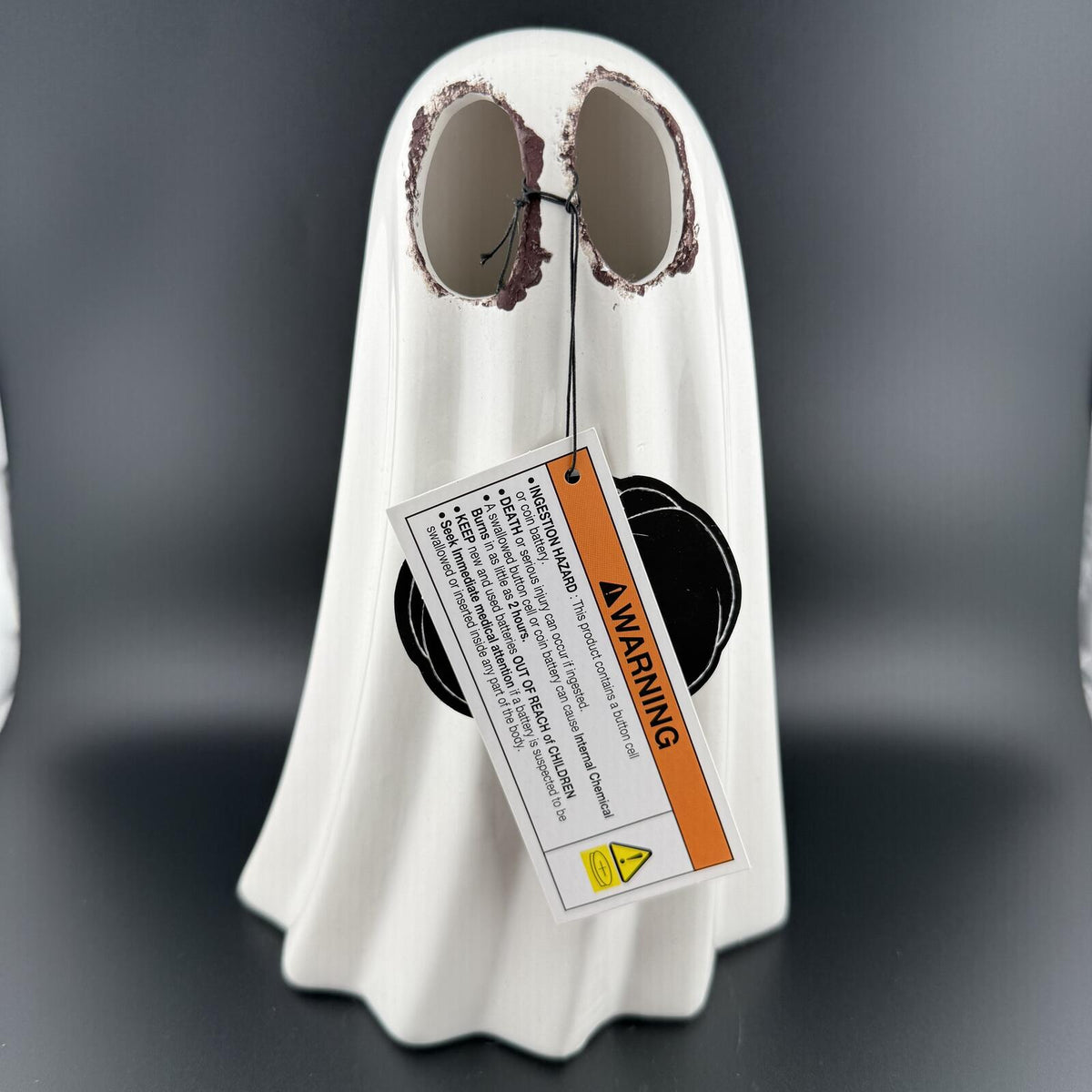 Martha Stewart - Ceramic LED Light Up Ghost 9" Halloween