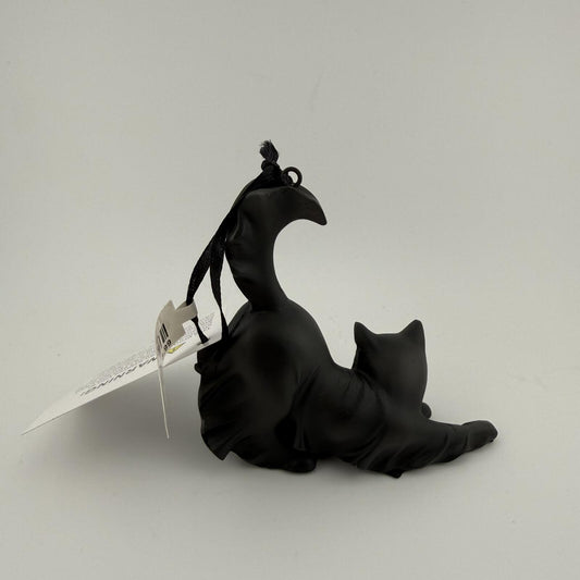 Cracker Barrel Ghost Black Cat Halloween Ornament
