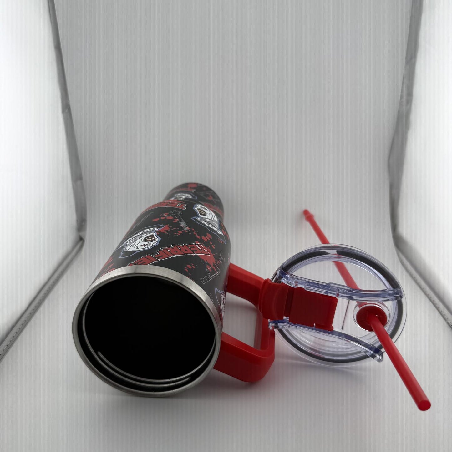 Terrifier Icons Travel Tumbler with Straw - 40 oz