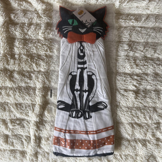 Halloween Skeleton Cat Decorative Hanging Kitchen Towel