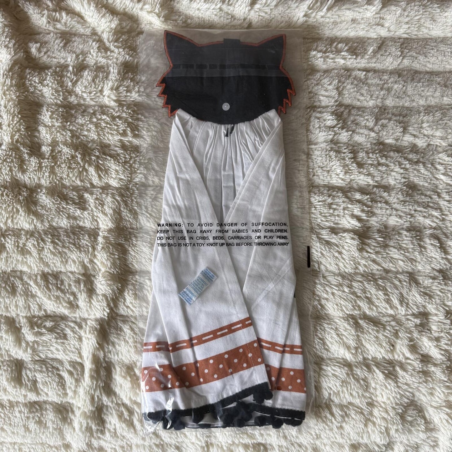 Halloween Skeleton Cat Decorative Hanging Kitchen Towel