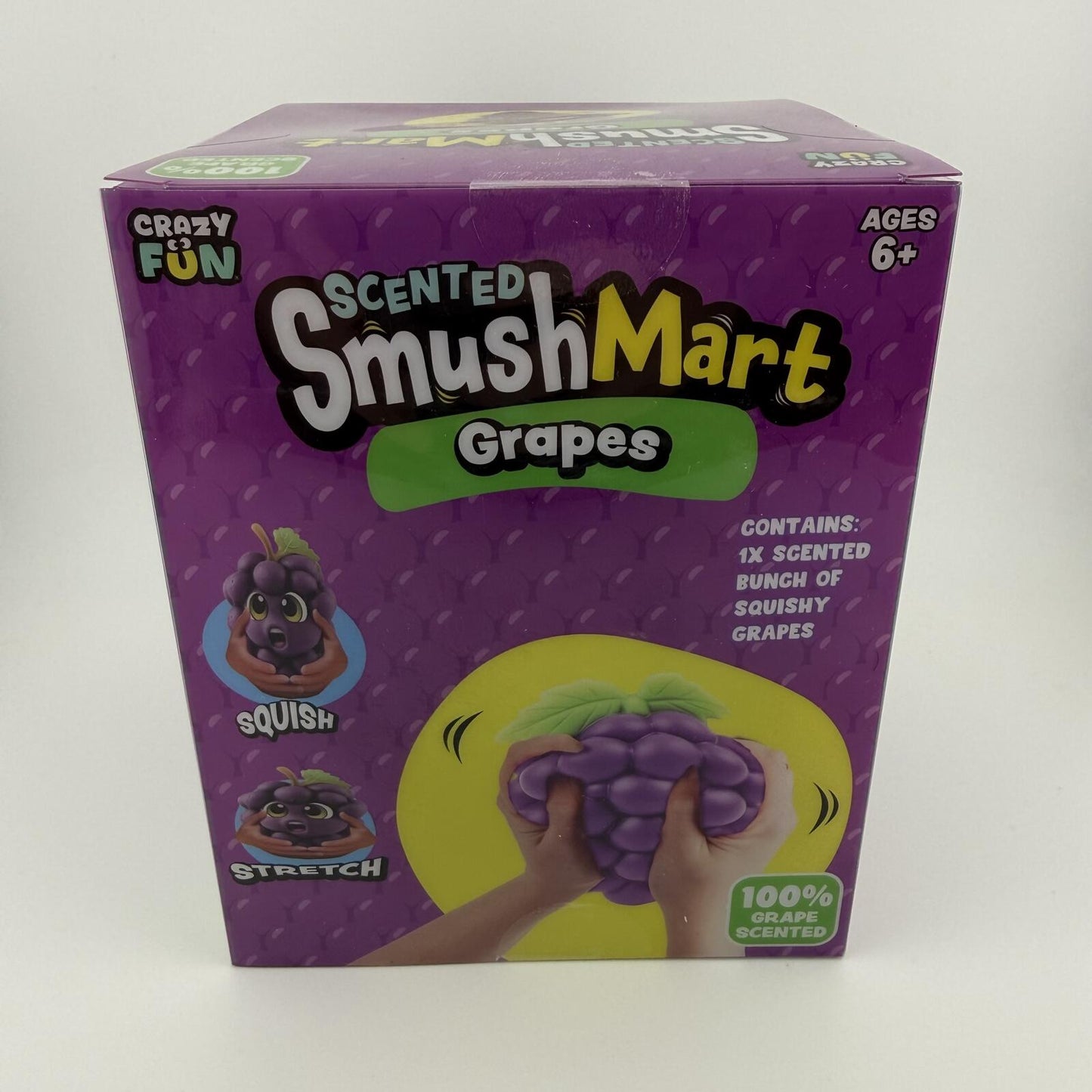 Smush Mart Scented Grapes Jumbo Squishy Toy 6" Crazy Fun