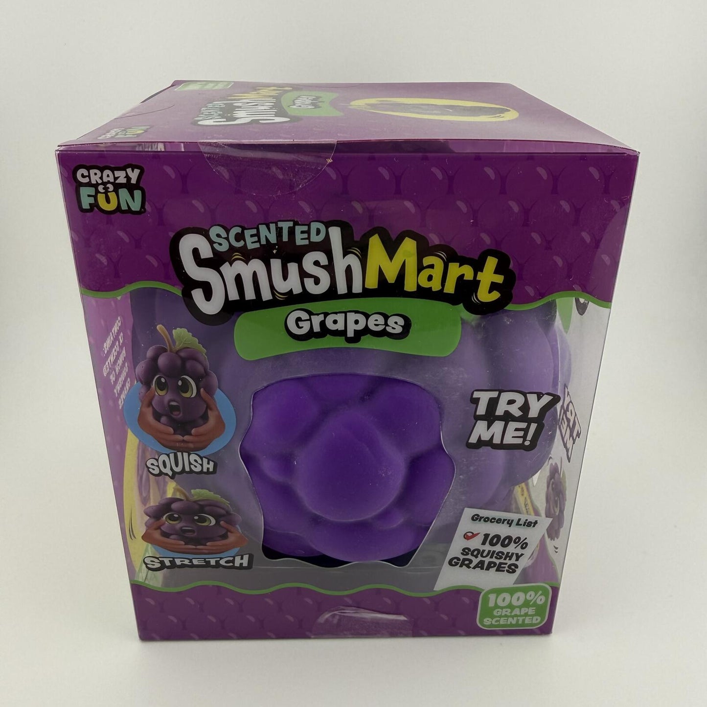 Smush Mart Scented Grapes Jumbo Squishy Toy 6" Crazy Fun