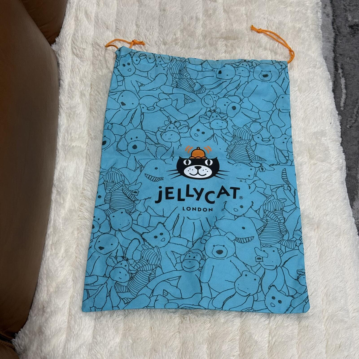 Jellycat - London Blue Drawstring Dust Bag Pouch (11.5" X 15.5")
