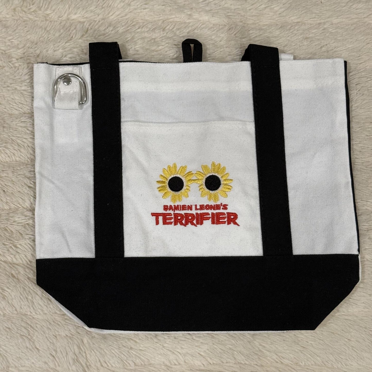 Terrifier Embroidered Mini Tote Bag - 10.5" H x 12.25" W x 3.5" D.
