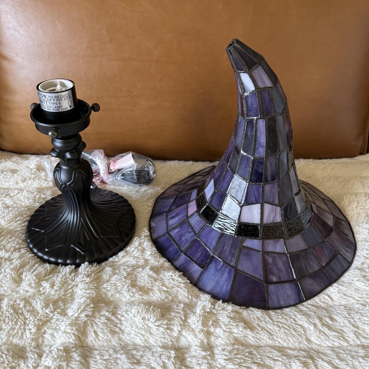 Cracker Barrel - 2026 Stained Glass Witch Hat Lamp