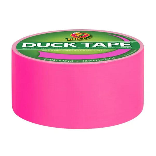 Color Duck Tape - Brand Duct Tape - Neon Pink 1.88 in. x 15 yd.