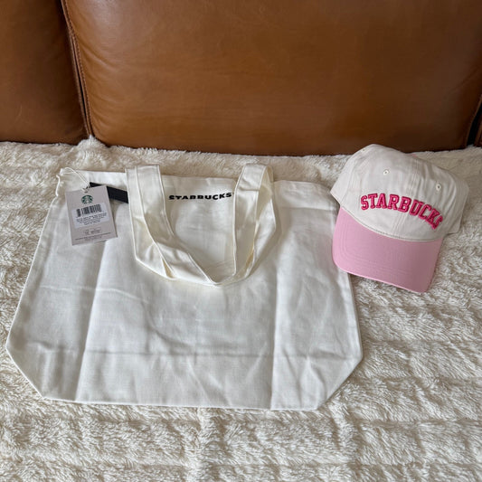 Starbucks Pink Collection Cap & Bearista Tote Bundle - Limited Edition