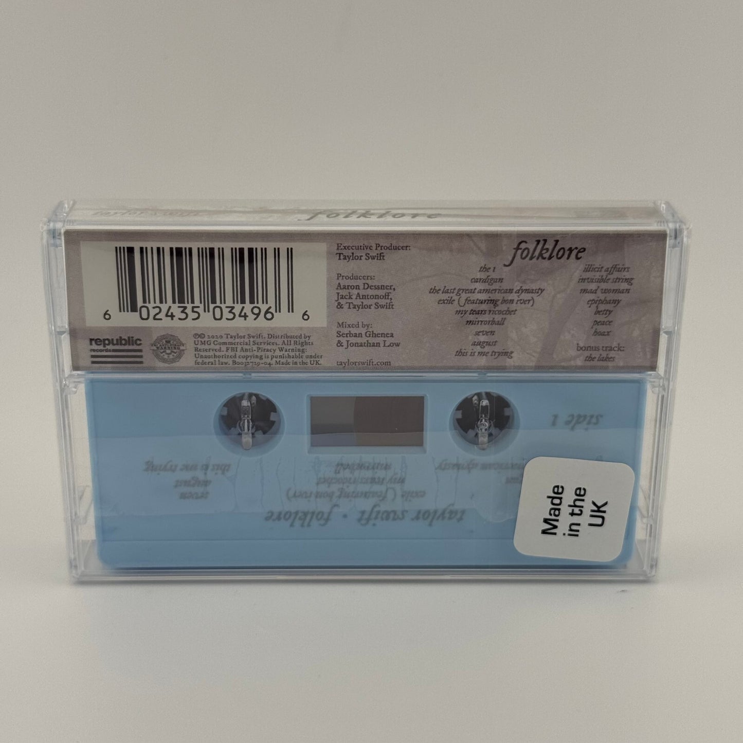 Taylor Swift - Folklore "in the trees" Blue Cassette