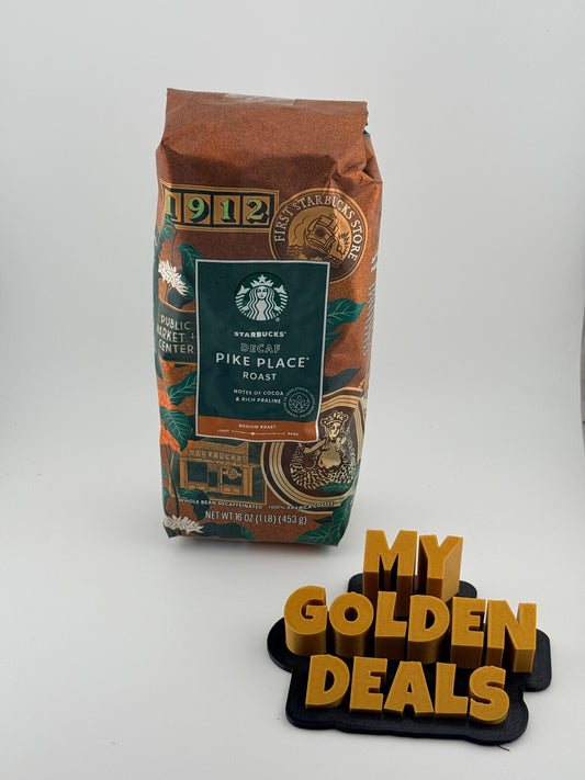 Starbucks - Decaf Pike Place Roast Whole Bean 16 oz Medium Roast