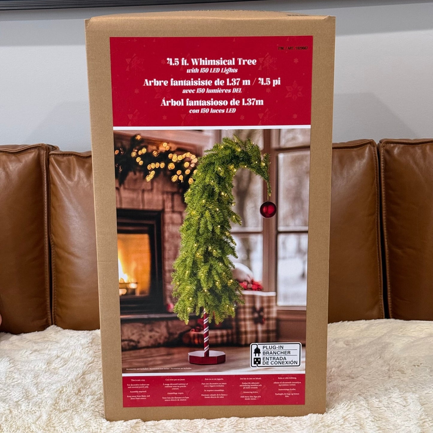 Grinch Inspired 4.5 FT Pre-Lit Whimsical Christmas Tree with 150 LED Lights