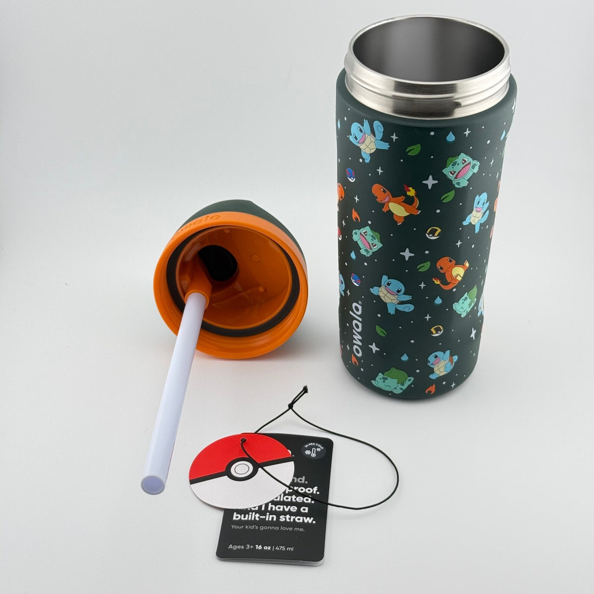 Owala x Pokemon - Kanto First Partners - FreeSip 16oz Water Bottle