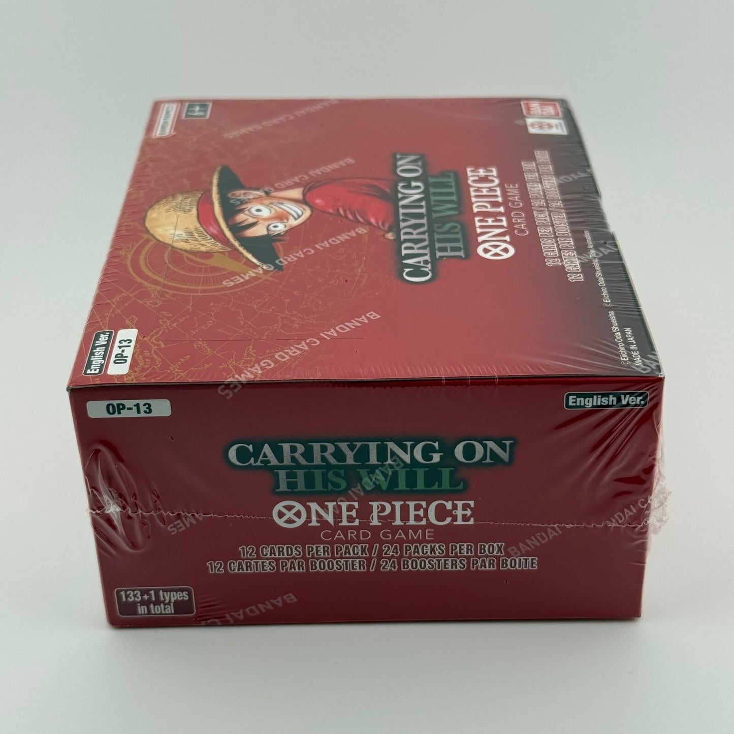 One Piece OP-13 Carrying On His Will Booster Box & Premium Bandai Sleeves
