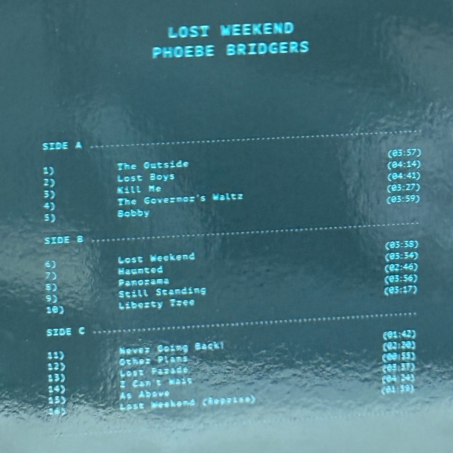 Phoebe Bridgers - Lost Weekend - Signed 2LP Rogue Planet Glow In Dark Vinyl
