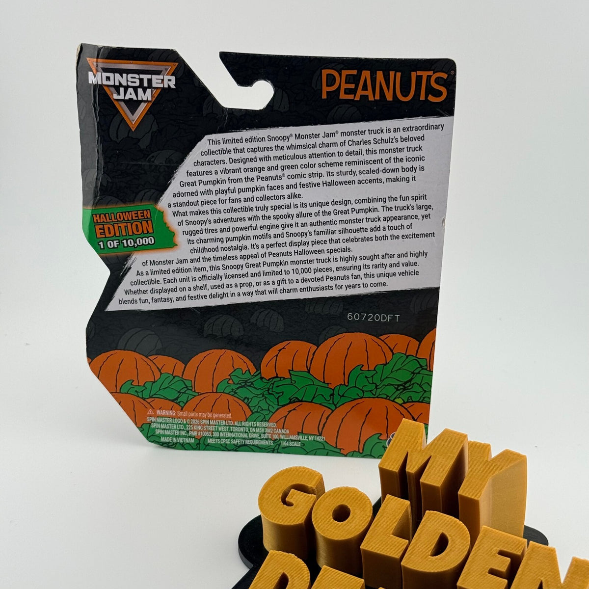 Monster Jam - 2026 Peanuts Snoopy Great Pumpkin Halloween 1:64 Truck LE 10,000
