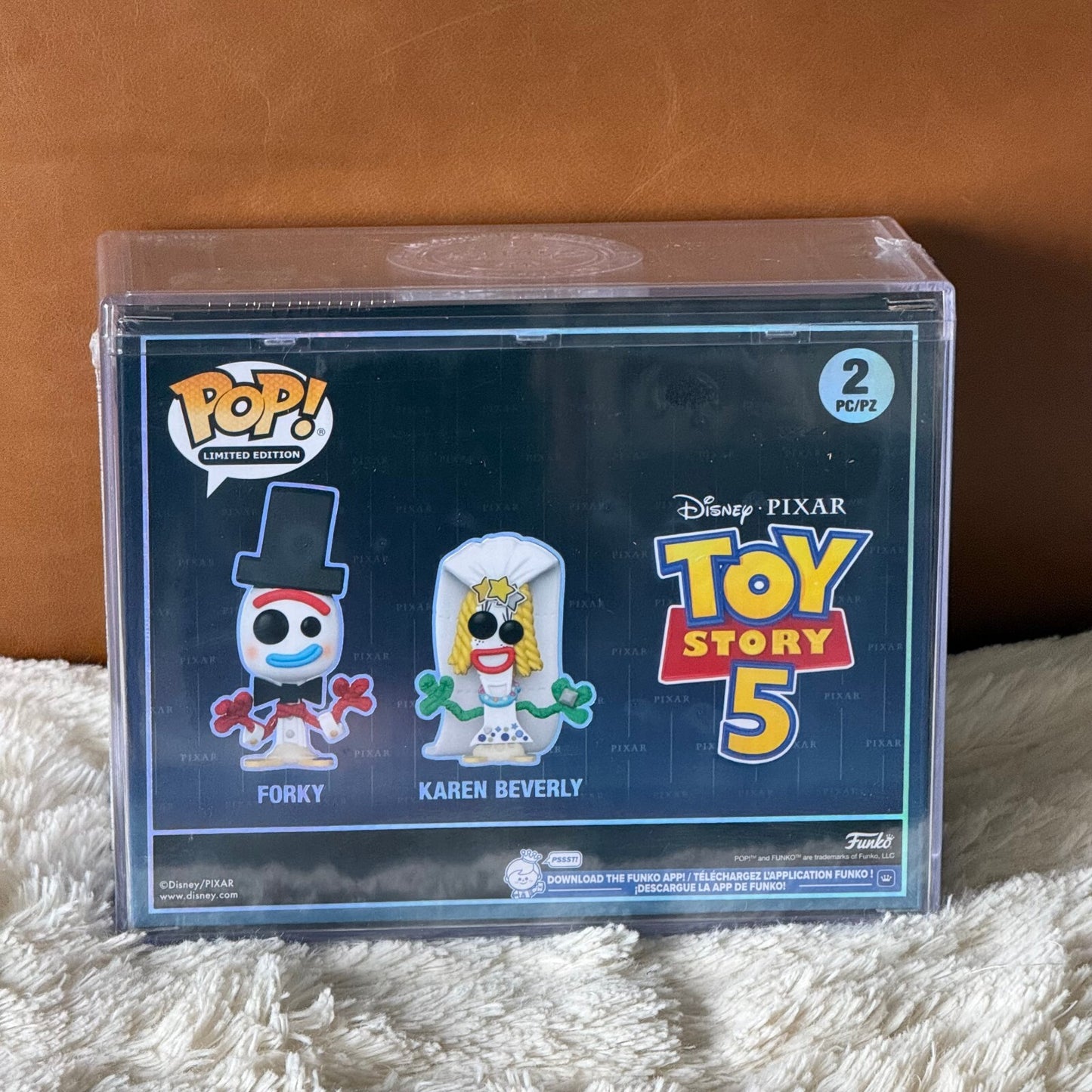 2026 Funko Pixar Toy Story 5 Forky & Karen Beverly 2-Pack Sticker Con SDCC