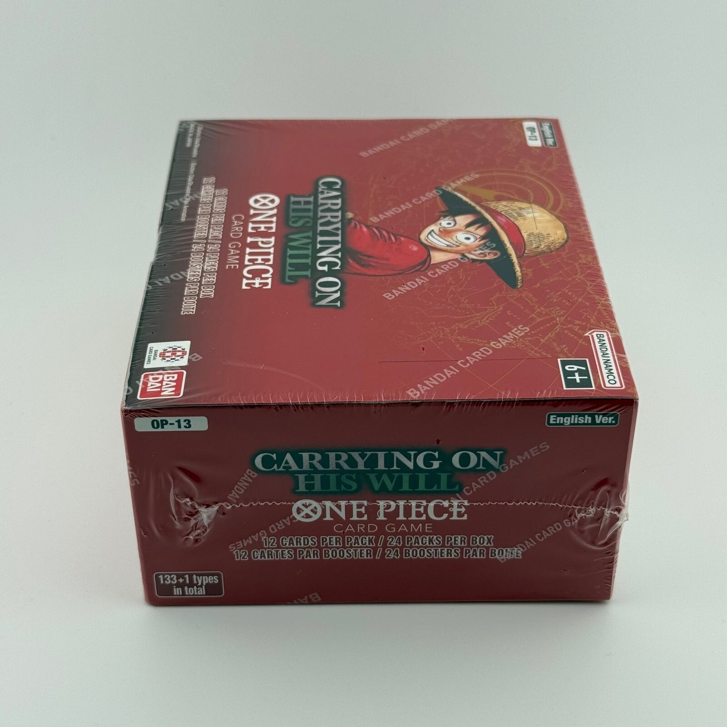 One Piece OP-13 Carrying On His Will Booster Box & Premium Bandai Sleeves