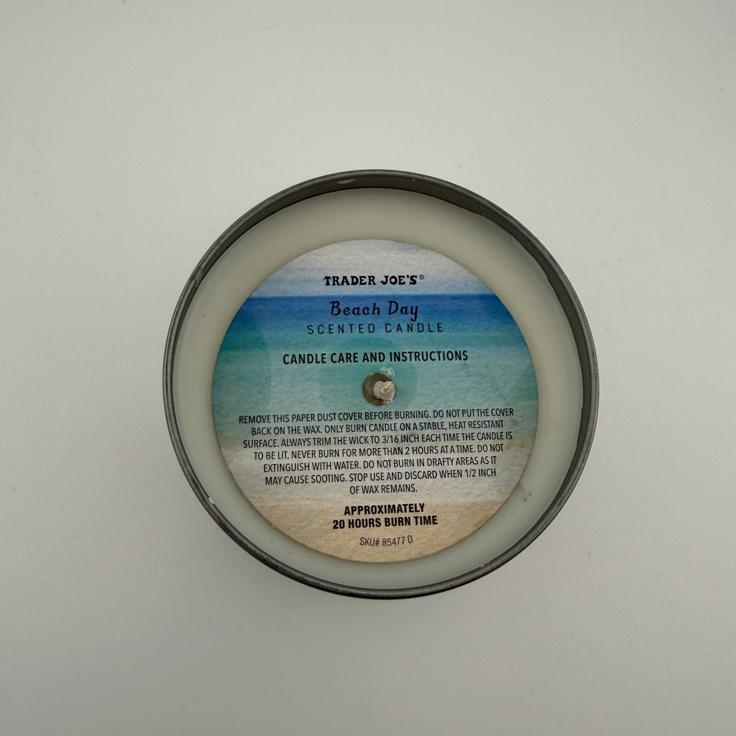 Trader Joe's Beach Day Scented Candle - 5.7 oz