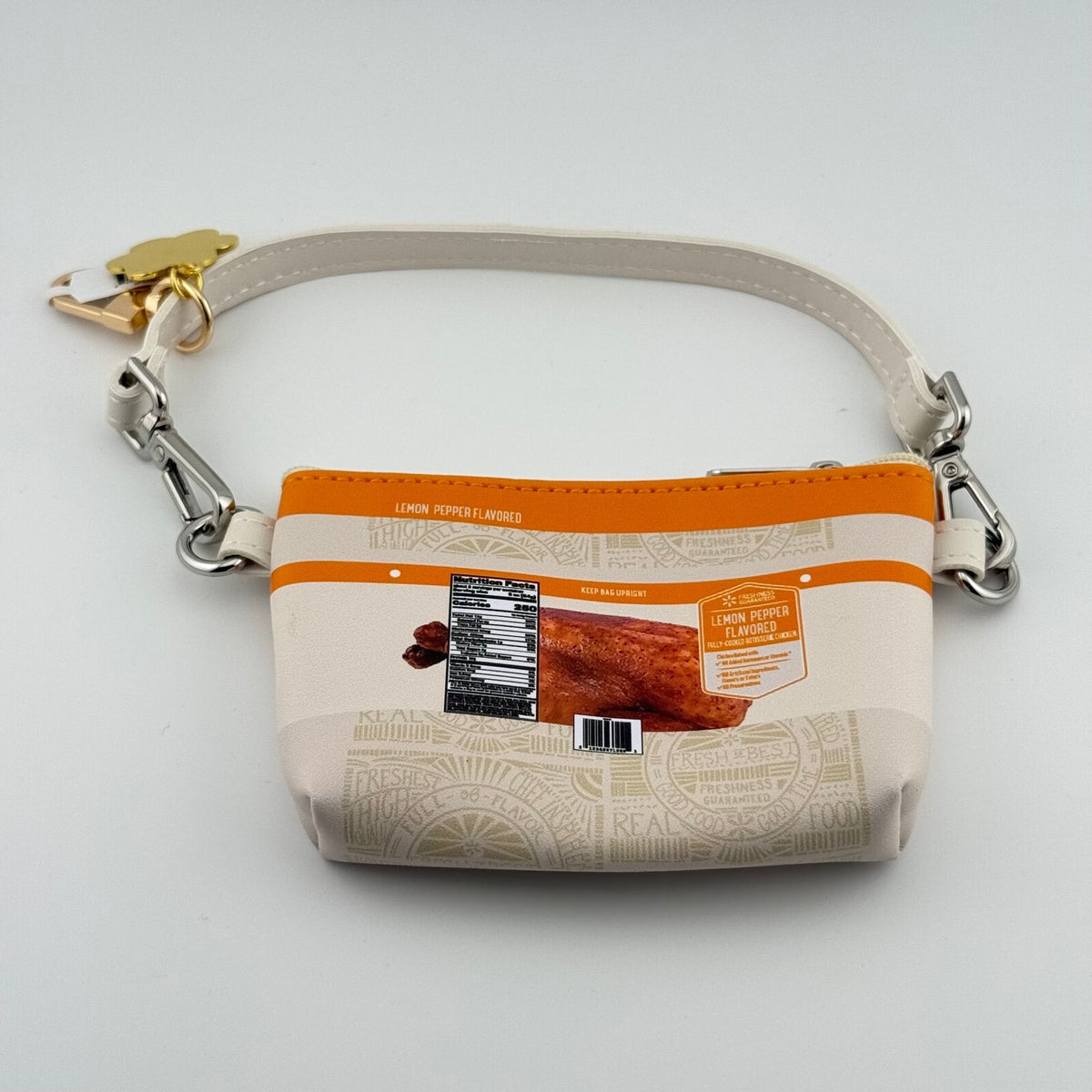 Walmart Lemon Pepper Rotisserie Chicken Purse Bag Charm 3.4"