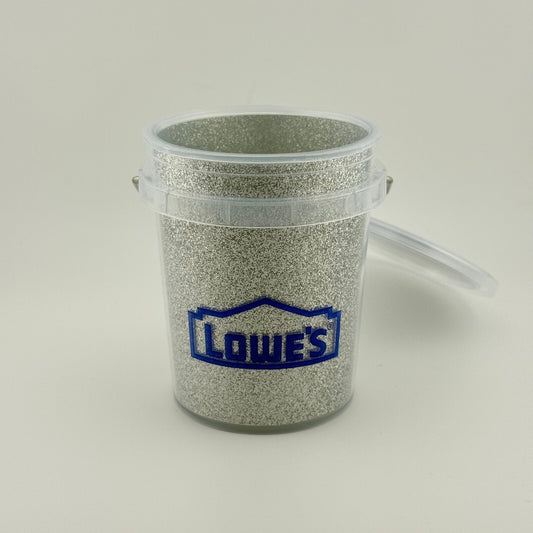 Lowe’s - Silver Glitter Mini Bucket w/ Lid 0.4 Qt - Limited Edition
