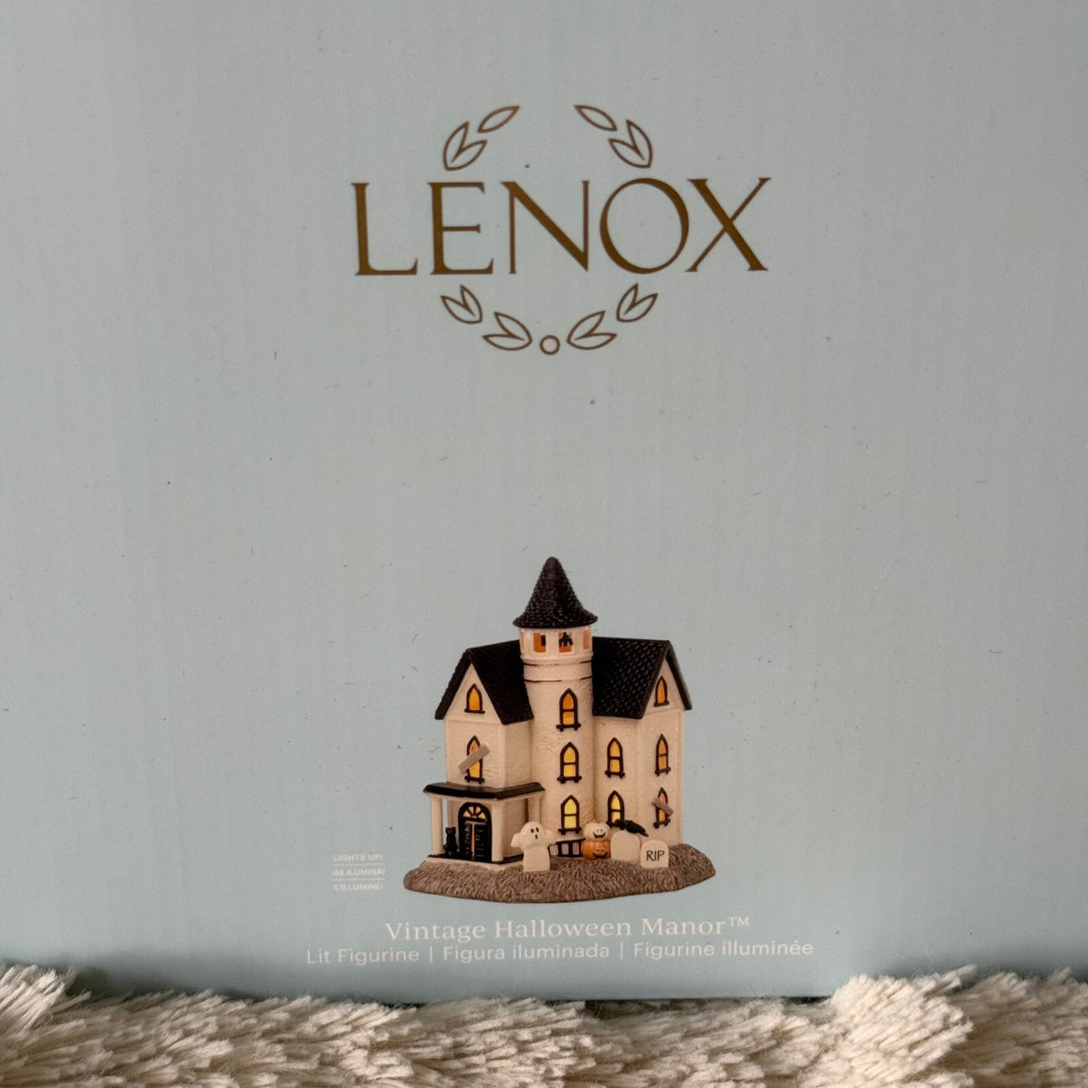 Lenox - Vintage Halloween Light Up Manor Figurine Porcelain Haunted House