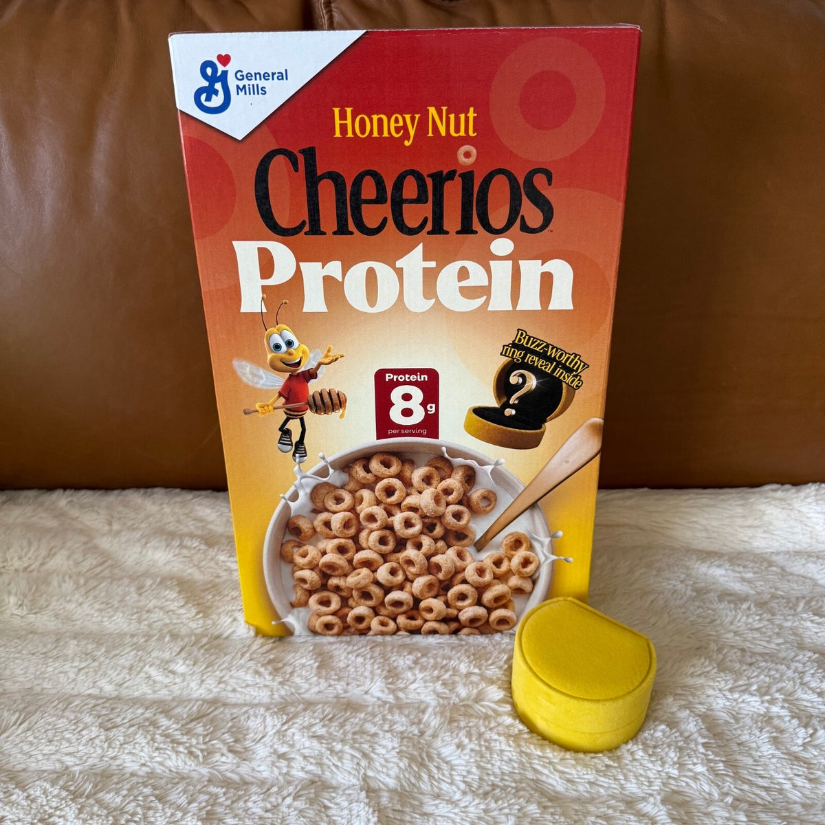 Cheerios Protein 8K O-fficial Gold Plated Ring - S/M - Honey Nuts For You