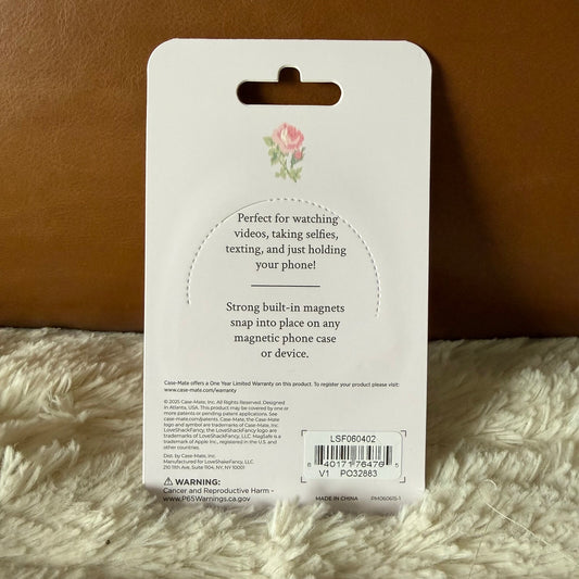 LoveShackFancy - Case Mate Magnetic Loop Grip - Strawberry Macaroon