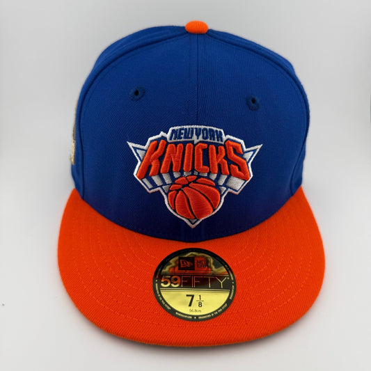 New York Knicks 2026 NBA Finals Champions Orange/Blue Fitted Hat 7 1/8