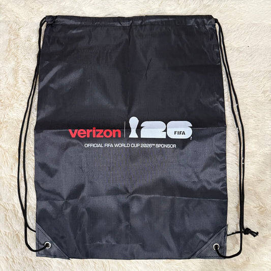 FIFA - 2026 World Cup Soccer x Verizon Black Drawstring Bag