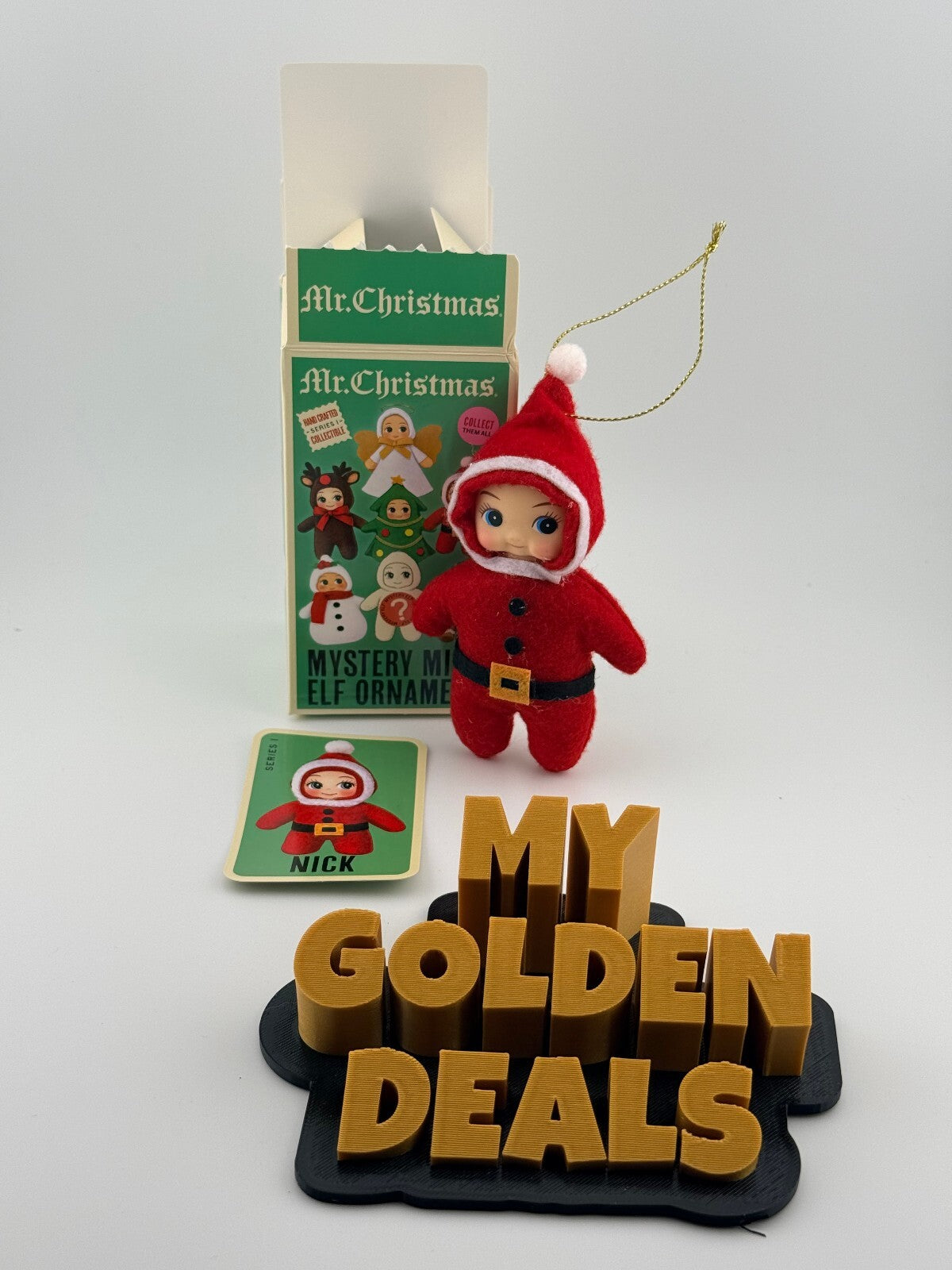 Mr Christmas - Mystery Mini Elf Ornament - Santa Nick - Series 1 Collectible